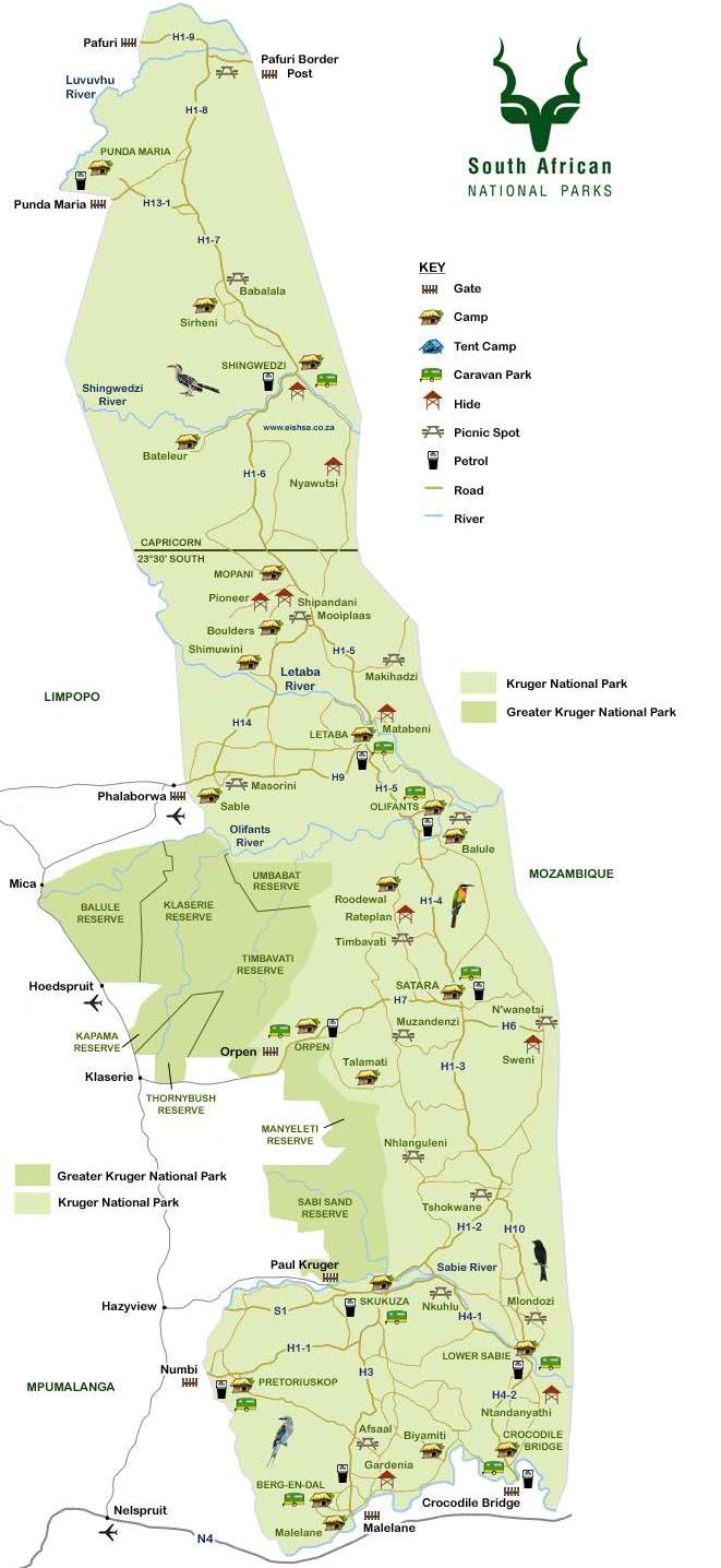 KNP Map Safaria